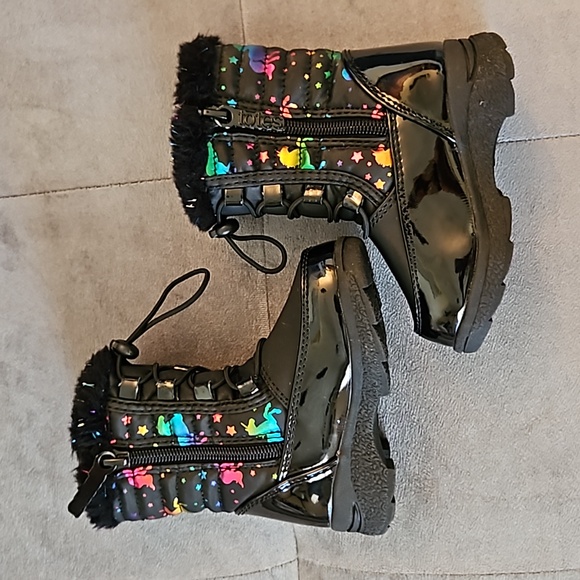 NWOT Totes Toddler Girls Lil Unicorn 2 Waterproof Flat Heel Winter Boots Sz: 5T - Picture 5 of 12